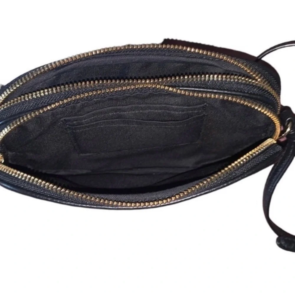 NWOT Coach Black Pebble Leather Crossbody Bag - Picture 8 of 9